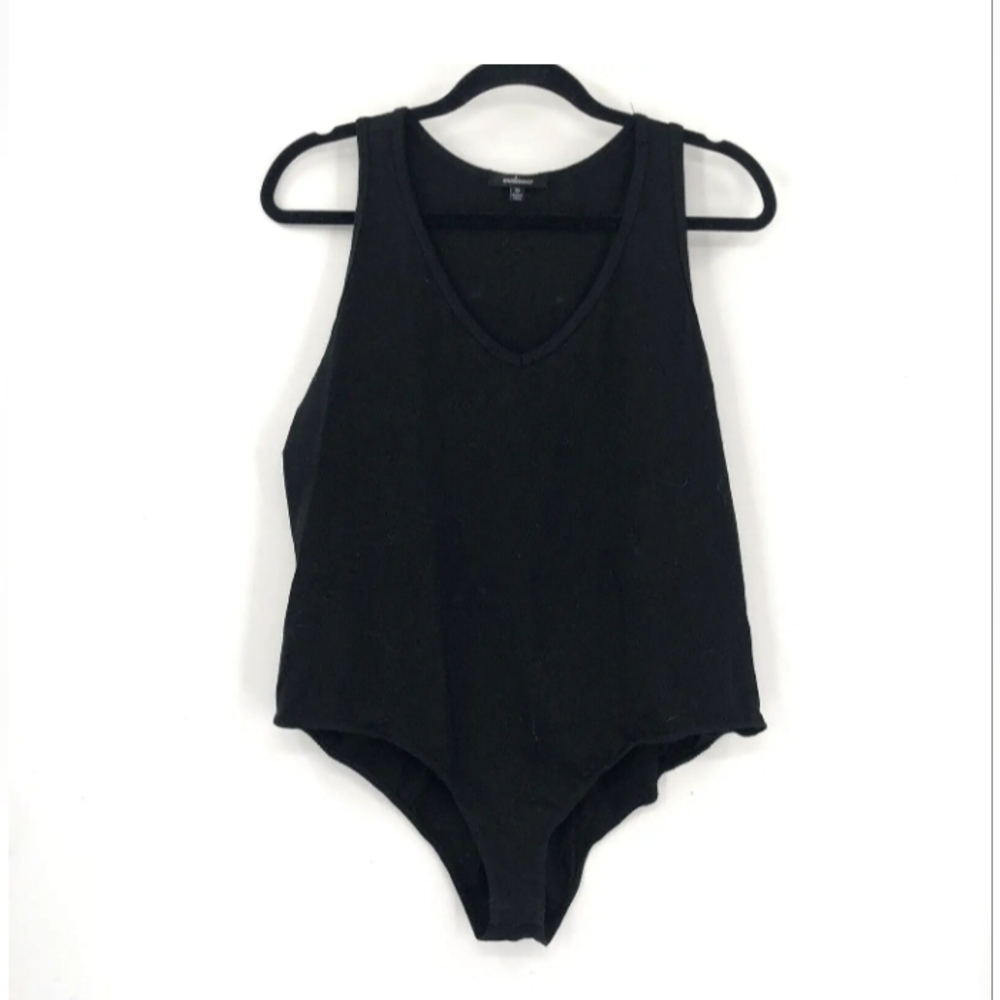 Ambiance Bodysuit Black Sleeveless Tank Body Suit Women size M